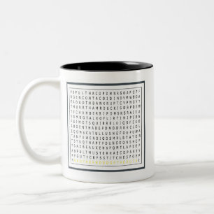Bicolor Taza del rompecabezas
