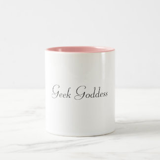 Bicolor Taza del rosa de la diosa del friki