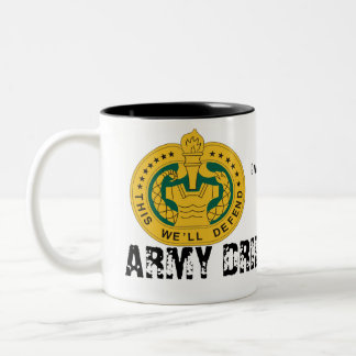 Bicolor Taza del sargento de taladro café