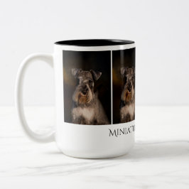 Bicolor Taza del Schnauzer miniatura