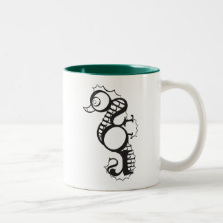 Bicolor Taza del Seahorse