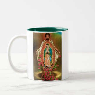 Bicolor Taza del St. Juan Diego Guadalupe