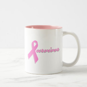 Bicolor Taza del superviviente del cáncer de pecho