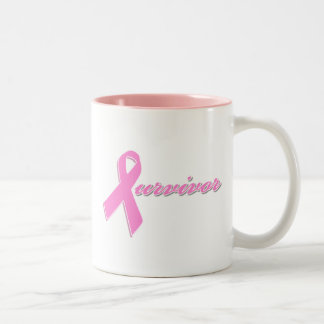 Bicolor Taza del superviviente del cáncer de pecho