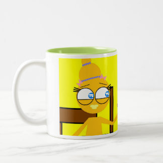 Bicolor taza del té verde y de la salsa de pato