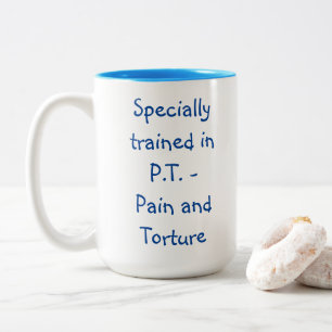 Bicolor Taza del terapeuta físico