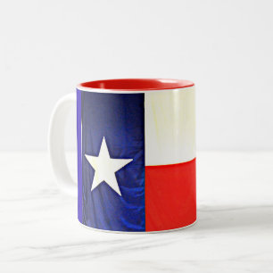 Bicolor Taza del tono de la bandera dos de Tejas