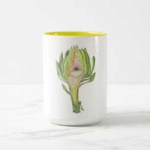 Bicolor Taza del tono de la rebanada 2 de la alcachofa (1