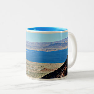 Bicolor Taza del tono del Preso Hoover dos del lago Mead