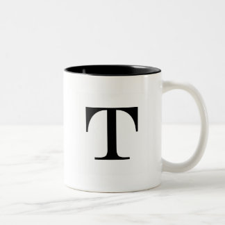 Bicolor Taza del trazo de pie T