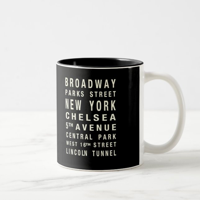 BICOLOR TAZA DEL TREN DE NUEVA YORK (Derecha)