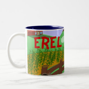 Bicolor Taza del tren - personalizada
