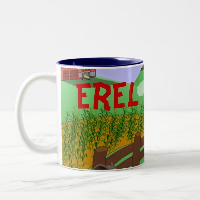 Bicolor Taza del tren - personalizada (Izquierda)
