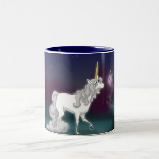 Bicolor Taza del unicornio