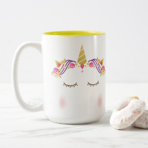 Bicolor Taza del unicornio