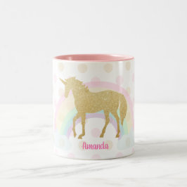 Bicolor Taza del unicornio, taza del unicornio del