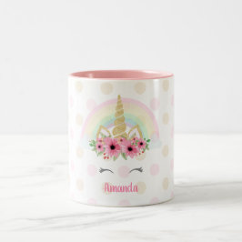 Bicolor Taza del unicornio, taza del unicornio del