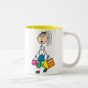 Bicolor Taza del viaje de las compras