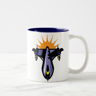 Bicolor Taza del vuelo de la nave de Rocket de la fantasía