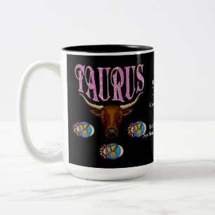 Bicolor Taza del zodiaco del Rótulo del nacimiento del