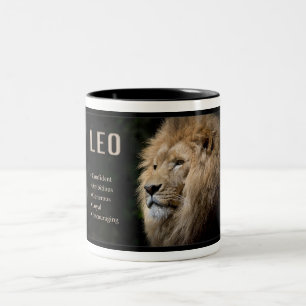 Bicolor Taza del zodiaco - LEO el león