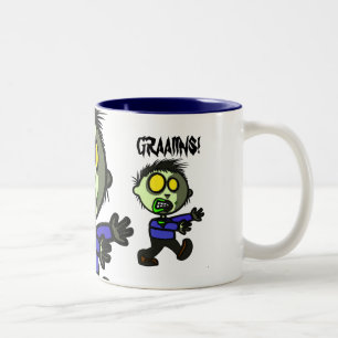Bicolor Taza del zombi del vegano