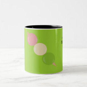 Bicolor Taza delcious dulce del mochi