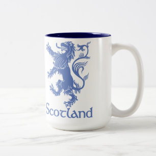 Bicolor Taza desenfrenada del león de Escocia, herencia
