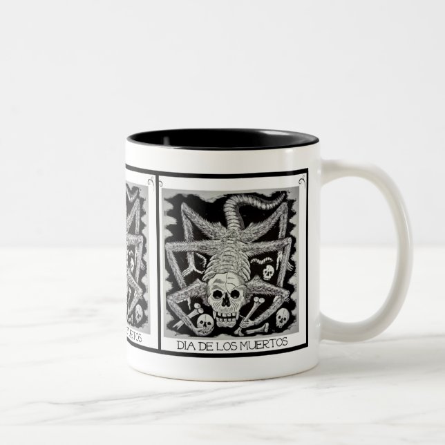 Bicolor Taza Dia De Los Muertos (Derecha)