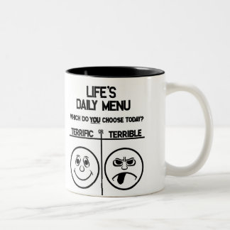 Bicolor Taza diaria del menú