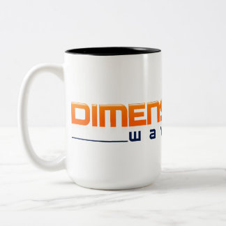 Bicolor Taza dimensional del funcionario de la onda