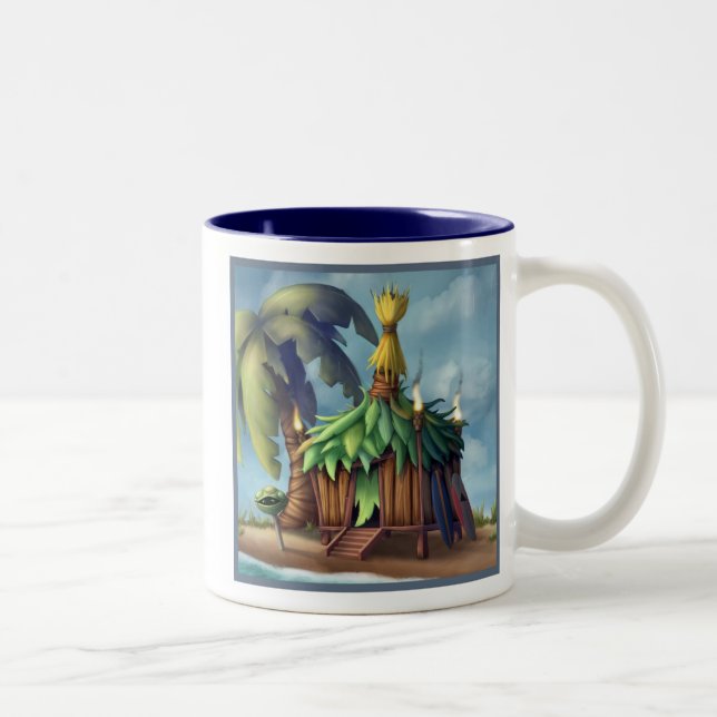 Bicolor Taza distante de la orilla (Derecha)