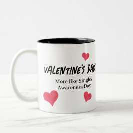 Bicolor Taza divertida anti-Día de San Valentín