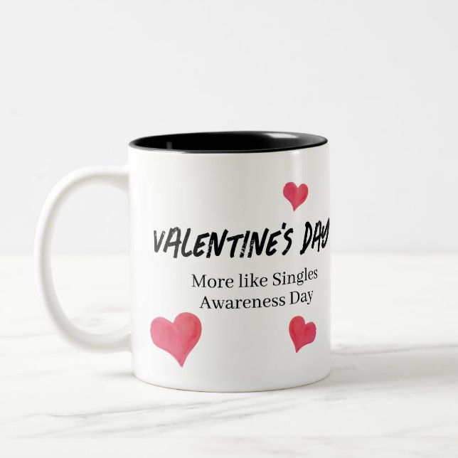 Bicolor Taza divertida anti-Día de San Valentín  (Izquierda)