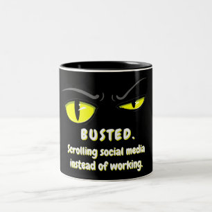 Bicolor Taza divertida Bad Boogie - Atrapado. cartel