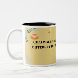 Bicolor Taza divertida de chai Desi, amante del té pakista