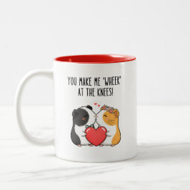 Bicolor Taza divertida de guinea pig para el Día de San Va
