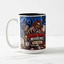 Taza divertida de Halloween de 15 oz: Los plazos n