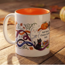 Taza divertida de Halloween para familia, arte pop