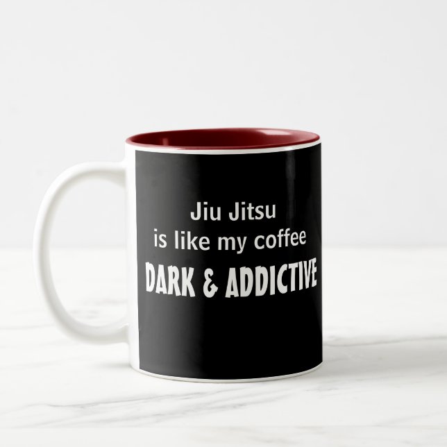 Bicolor Taza divertida de Jiu Jitsu (Izquierda)