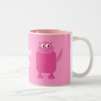 Bicolor Taza divertida de la vida de Lovin de los gatos