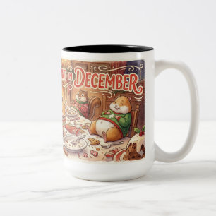 Bicolor Taza divertida de Navidad – “Las calorías no cuent