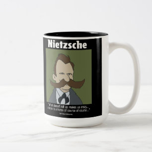 Bicolor Taza divertida de Nietzsche
