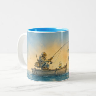 Bicolor Taza divertida de pesca - La lucha es la droga