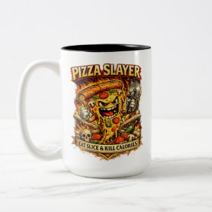 Bicolor Taza divertida de Pizza Time – Taza de café para a
