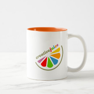 Bicolor Taza divertida del artista creativo del jugo