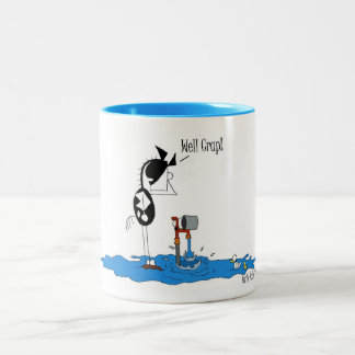 Bicolor Taza divertida del dibujo animado del caballo