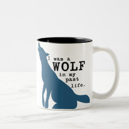 Bicolor Taza divertida del lobo