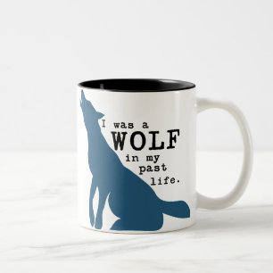Bicolor Taza divertida del lobo