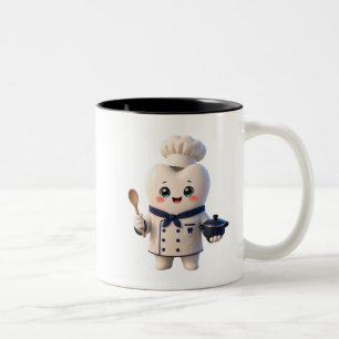 Bicolor Taza divertida del personaje del diente del chef